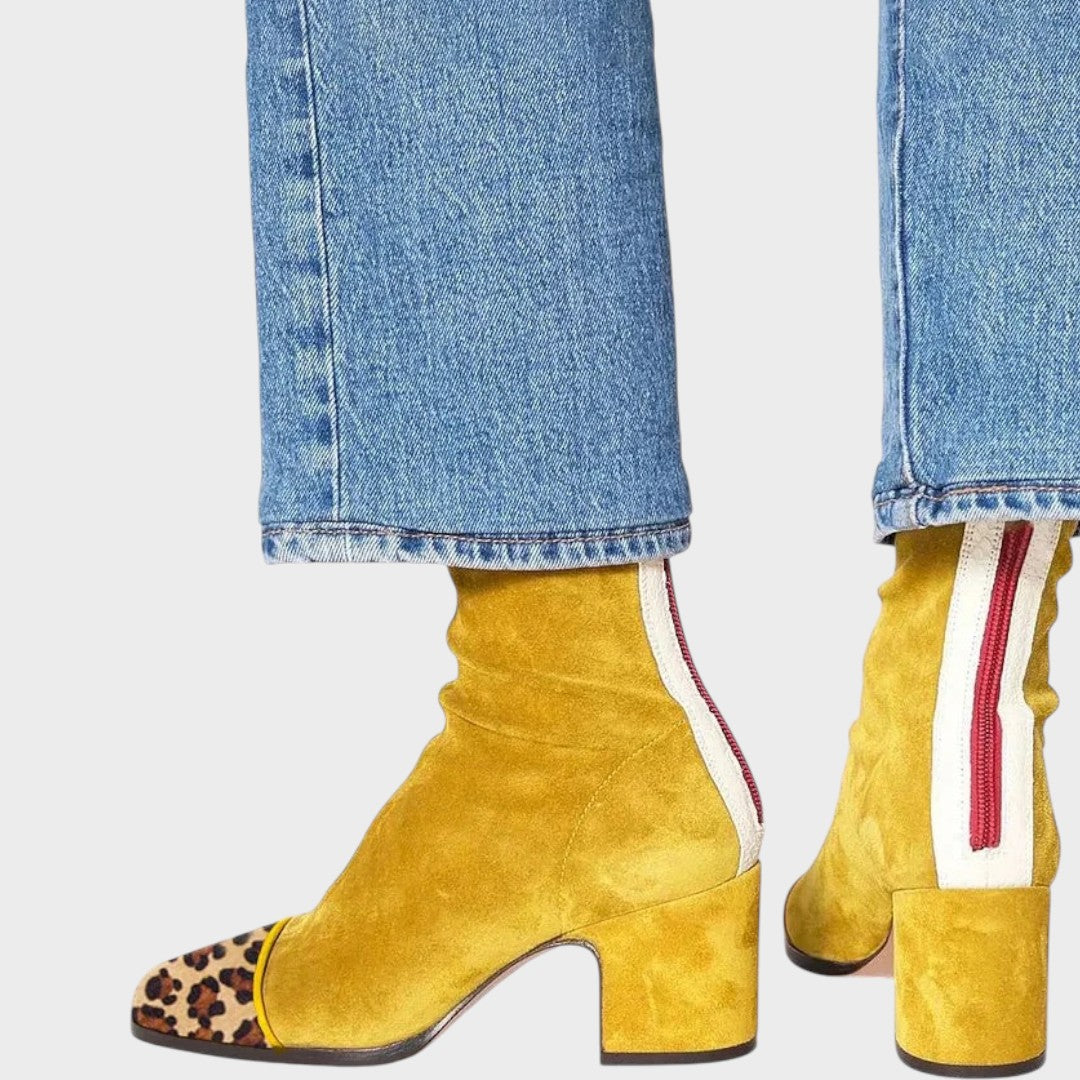 Savannah | Botas de Camurça com Estampado de Leopardo