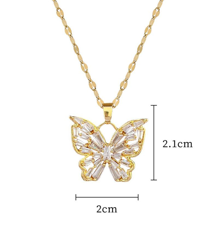 Zita | Colar com borboleta em pedras
