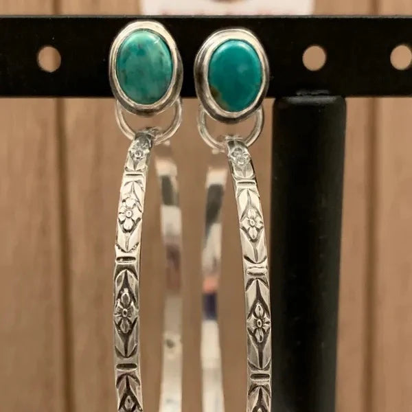 Brincos de Moda com Opala Embutida