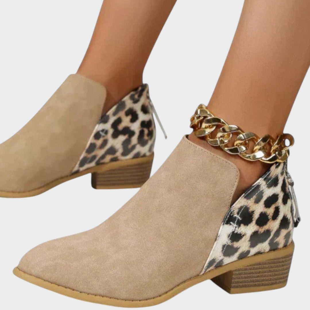 Liora | Botins Ortopédicos com Estampado de Leopardo