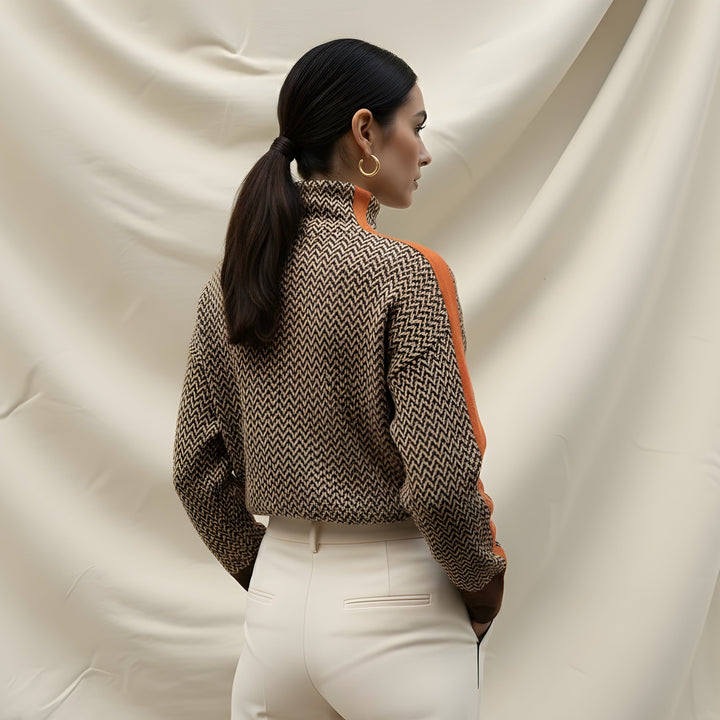 Gabriela | Camisola de Gola Alta Mélange