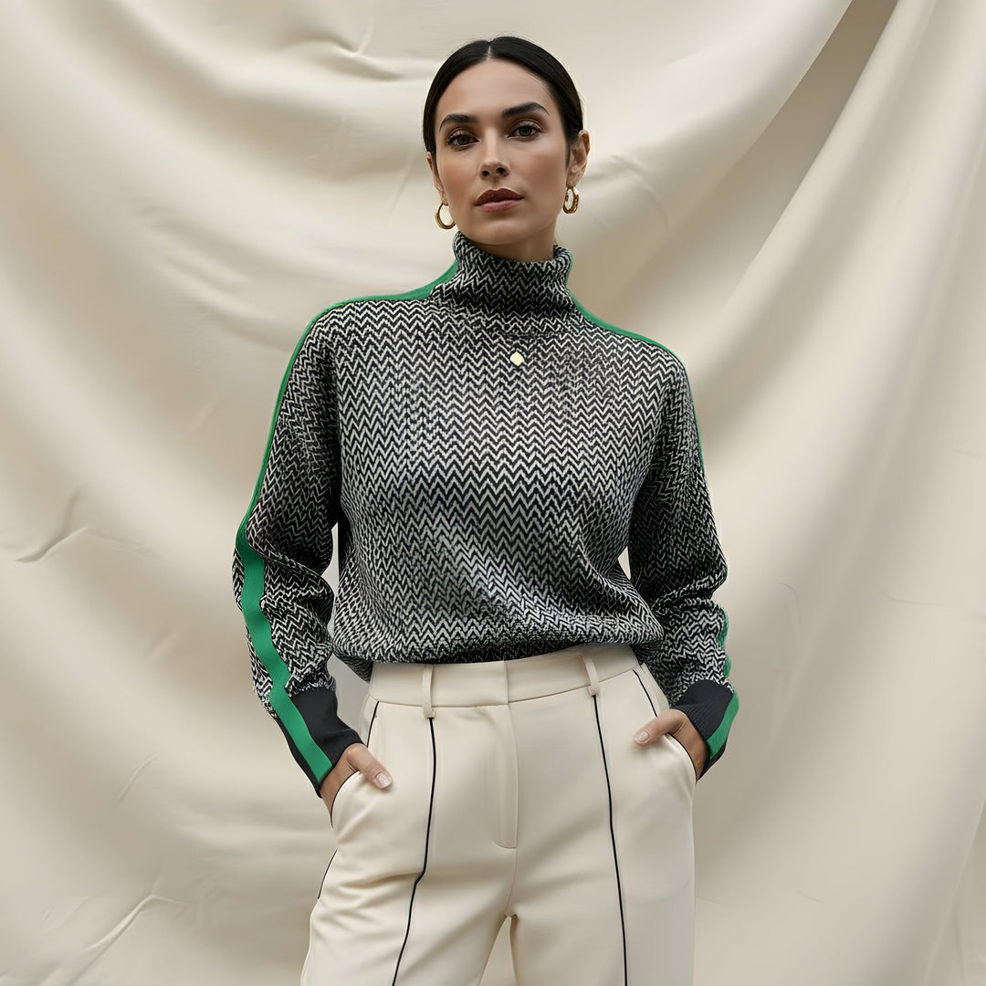 Gabriela | Camisola de Gola Alta Mélange