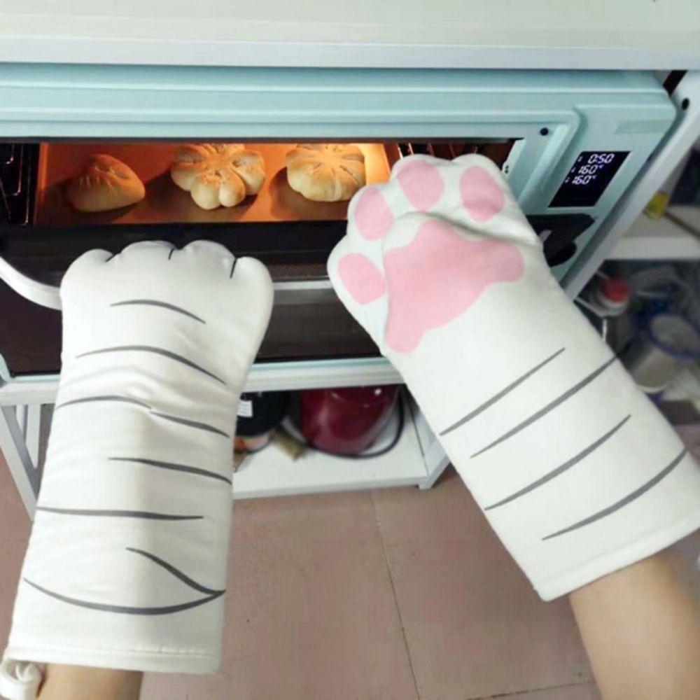 Luvas de Cozinha em Forma de Patas de Gato (Par)