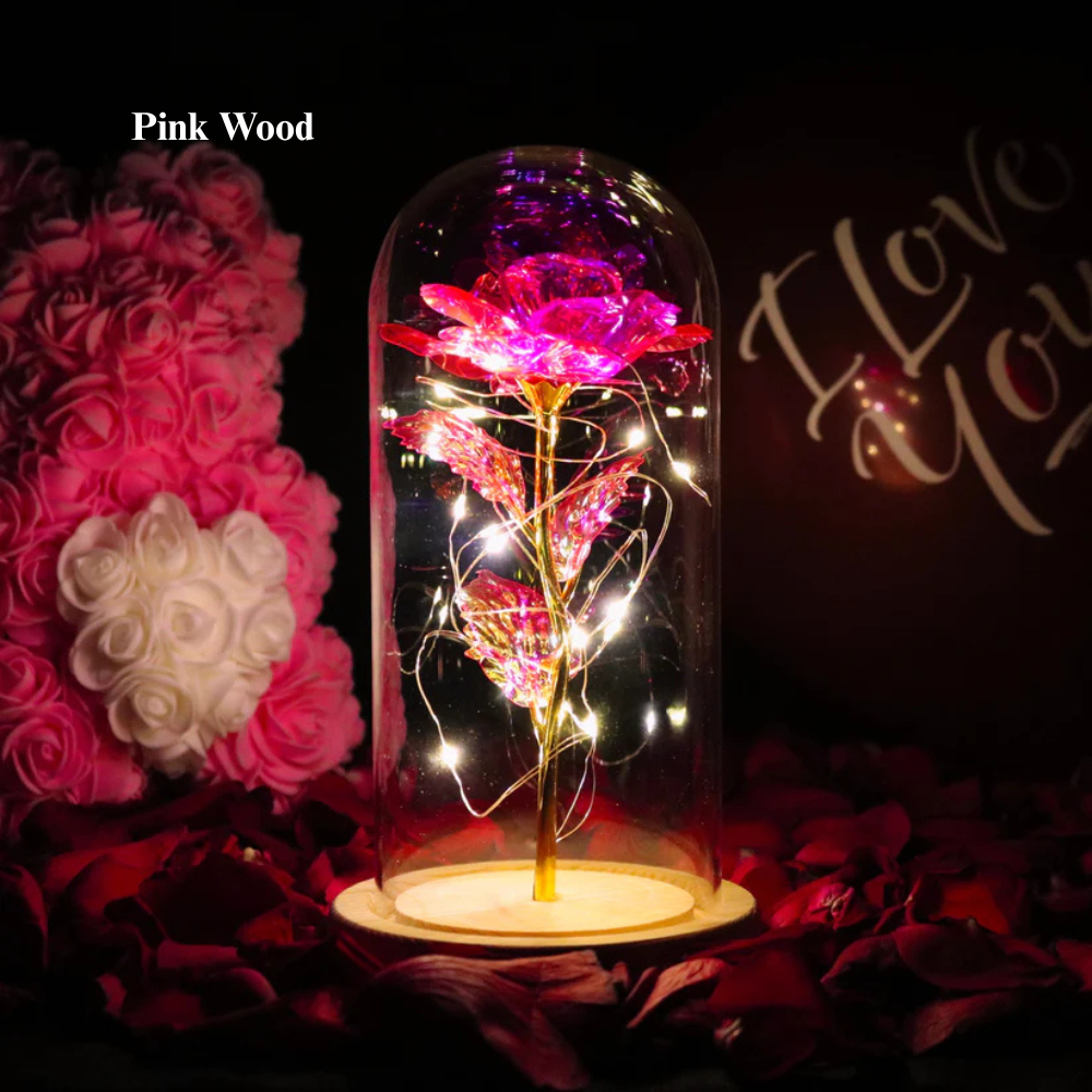 Rosa Encantada e Brilhante