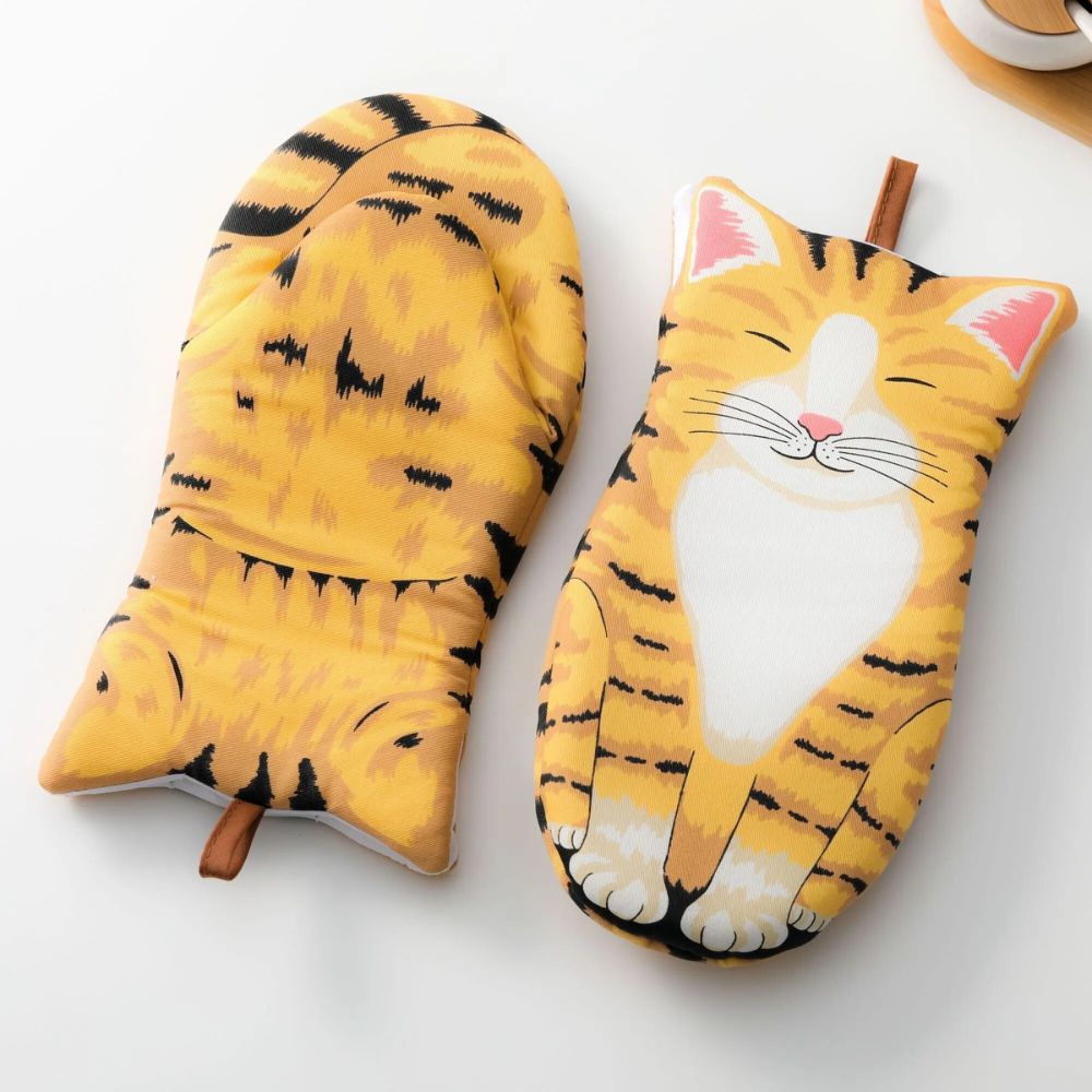 Luvas de Cozinha em Forma de Patas de Gato (Par)