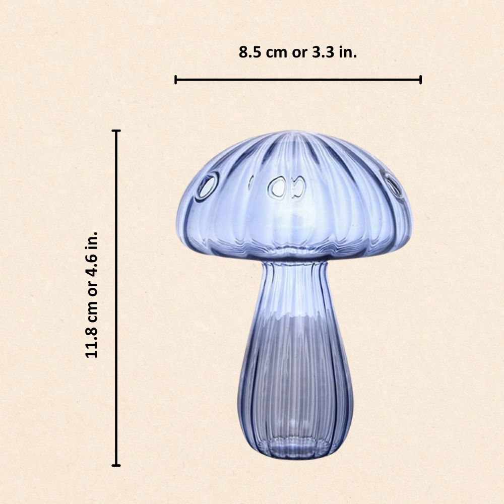 Vasos de Vidro Cogumelo Vibrantes