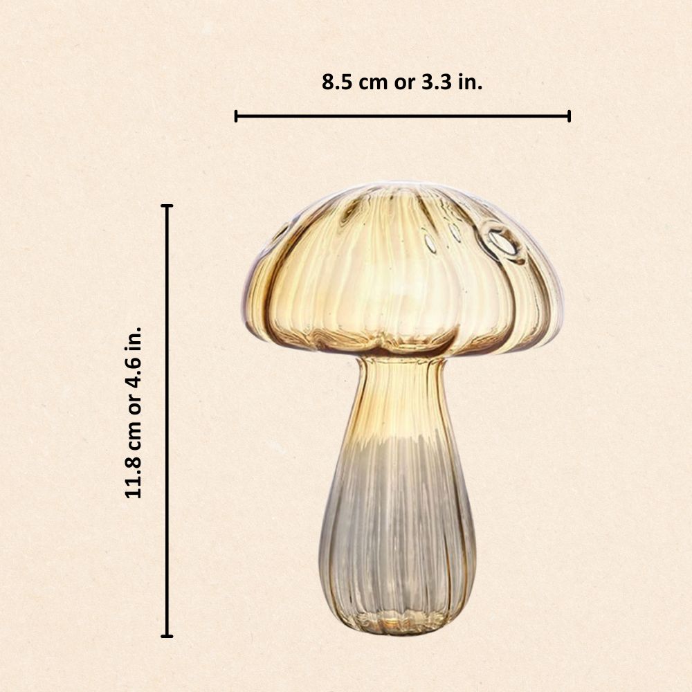 Vasos de Vidro Cogumelo Vibrantes