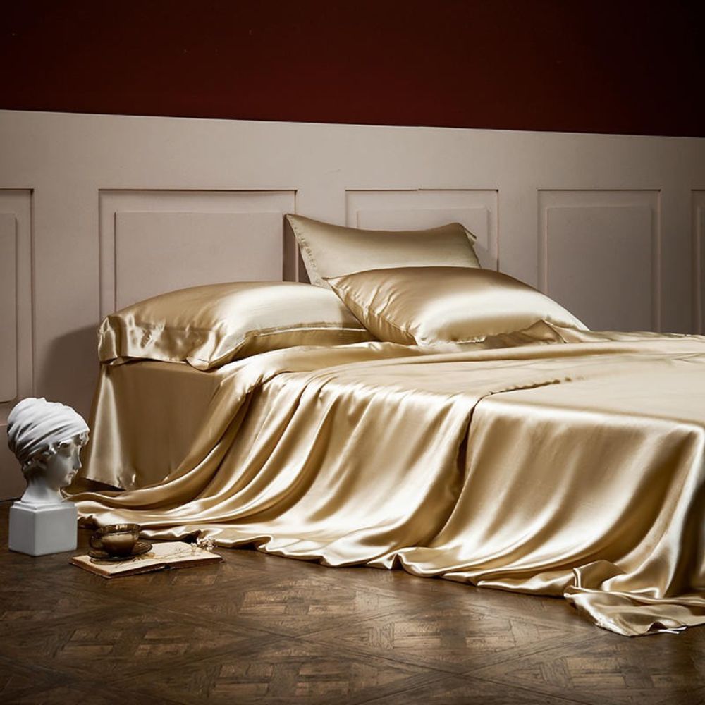 Conjunto de Roupa de Cama de Seda Deluxe