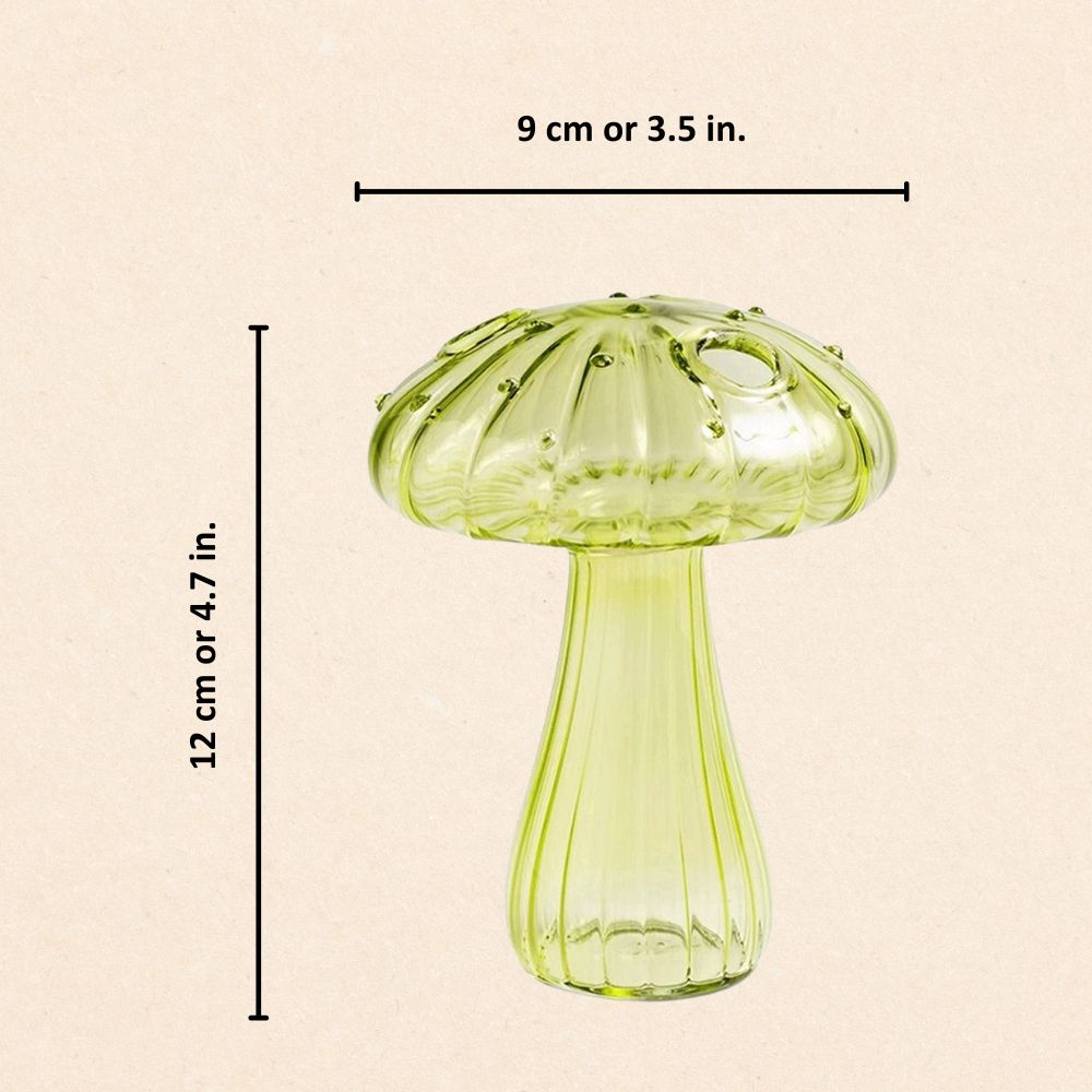 Vasos de Vidro Cogumelo Vibrantes