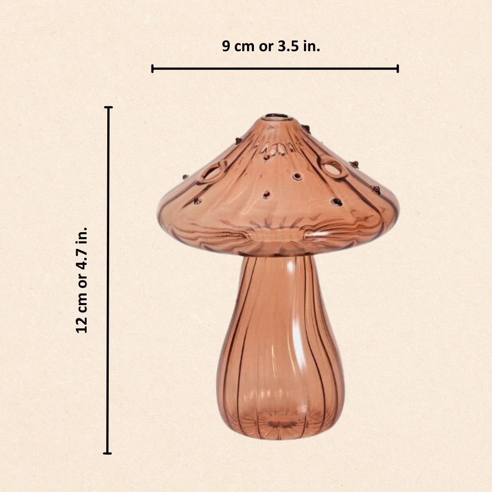 Vasos de Vidro Cogumelo Vibrantes