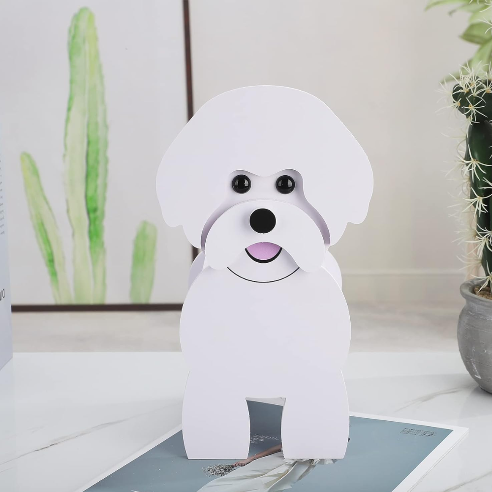 Vaso de Flores em Forma de Cão