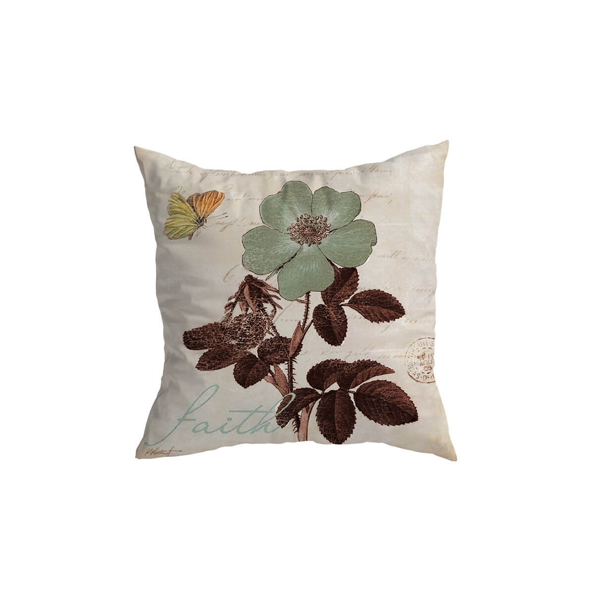 Capa de Almofadas com Flores de Borboleta