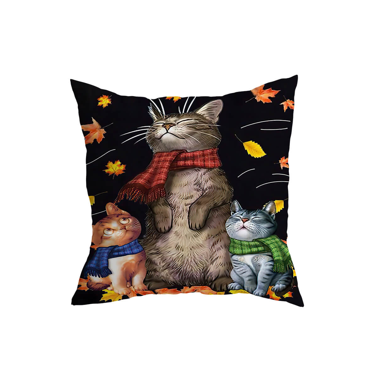 Capa de Almofadas com Animais de Outono