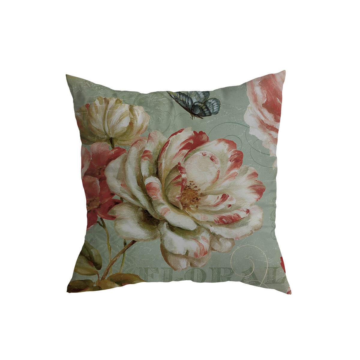 Capa de Almofadas Vintage de Flores de Primavera