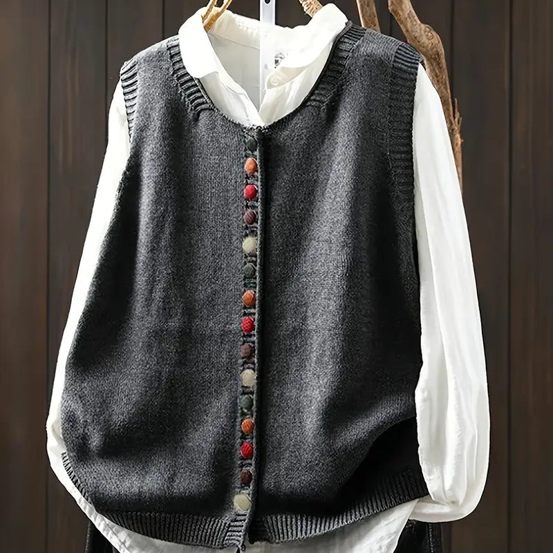 Maria Luísa | Colete Elegante em Malha