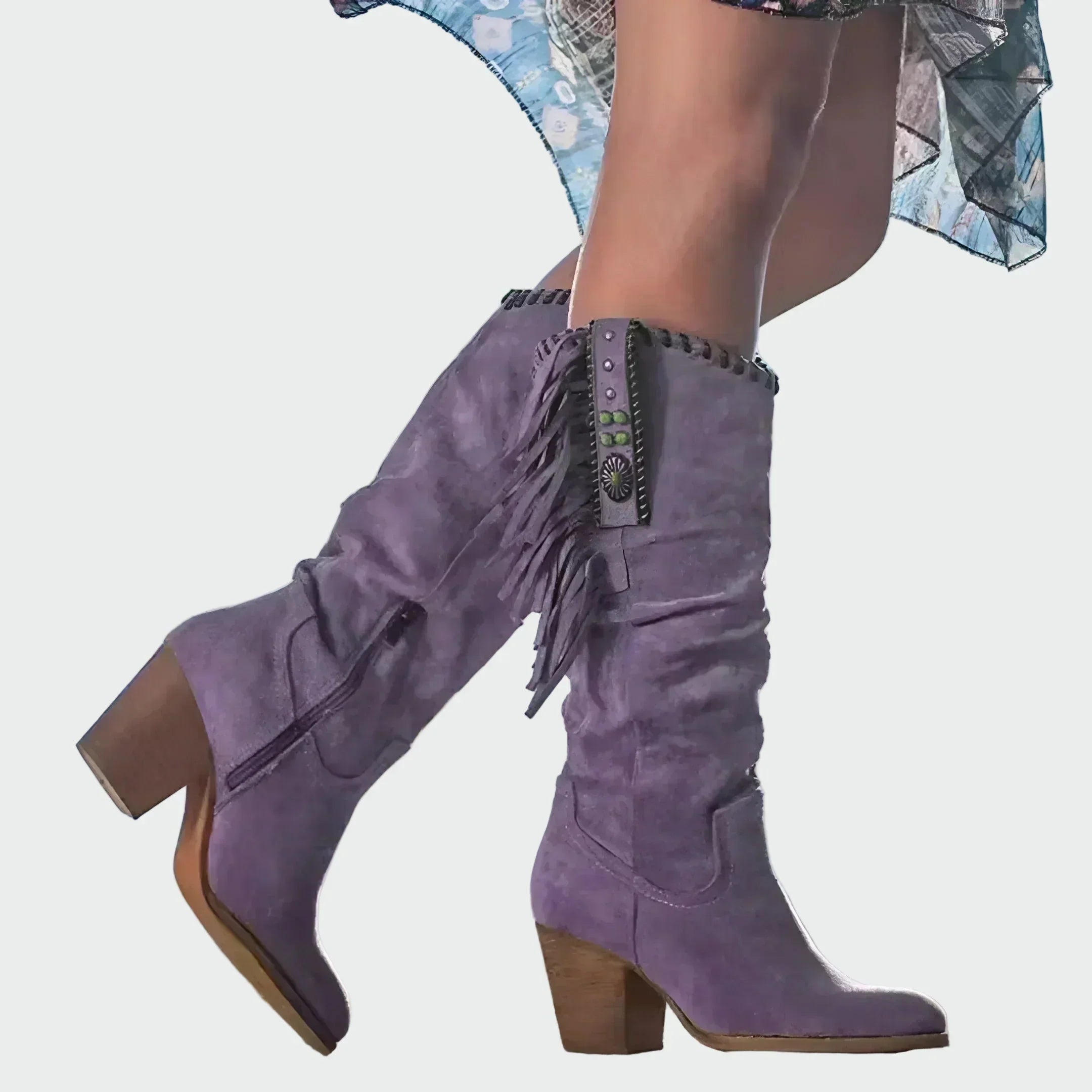 Frederica | Botas Vaqueras de Camurça