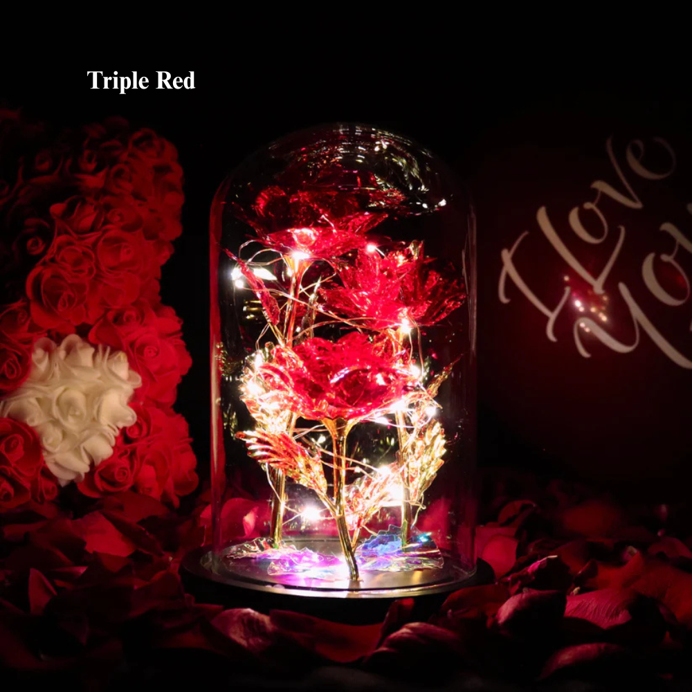 Rosa Encantada e Brilhante