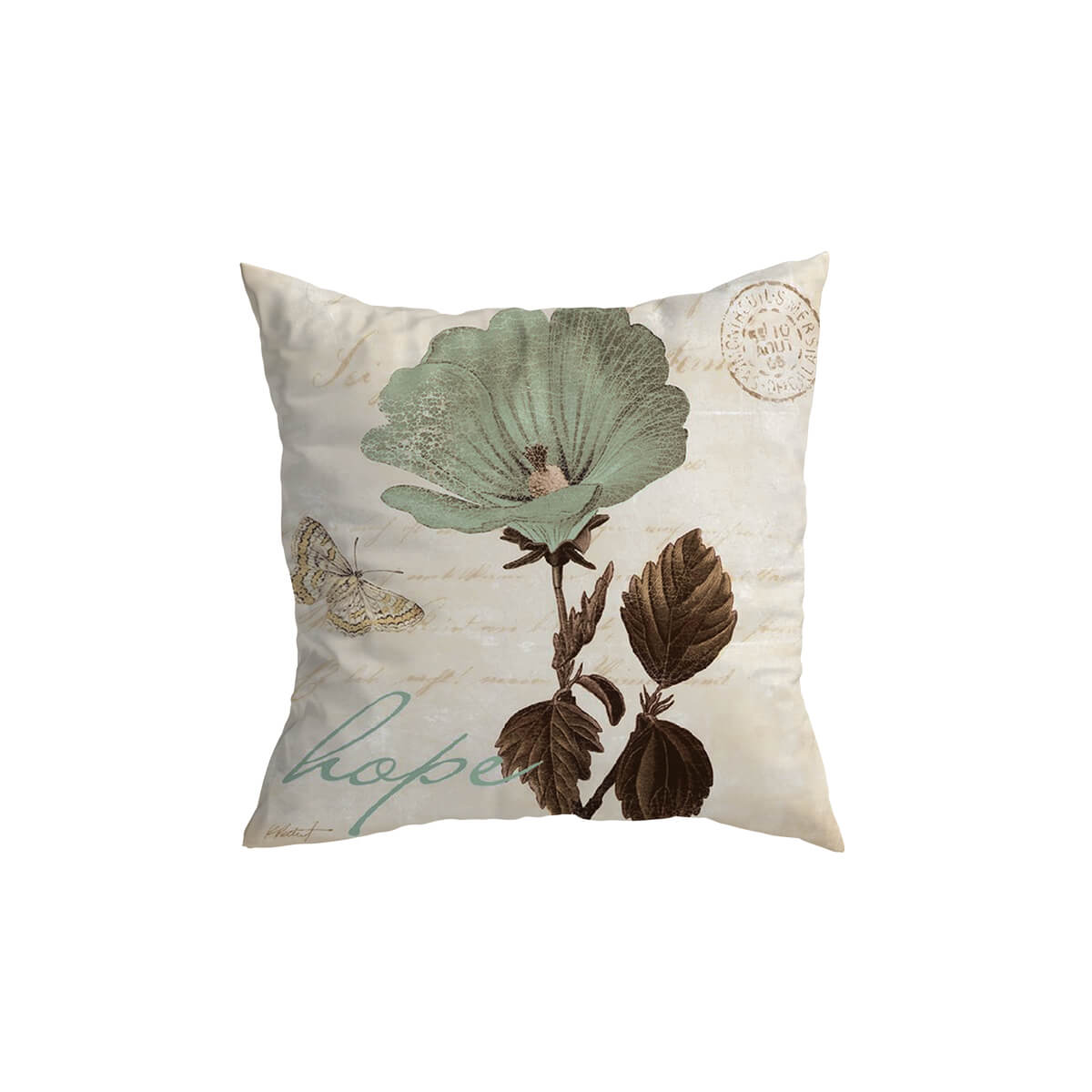 Capa de Almofadas com Flores de Borboleta
