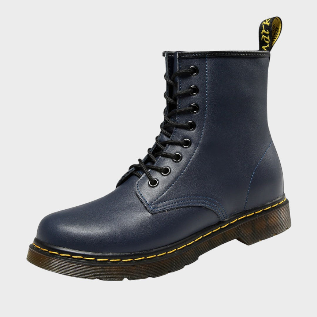 Mariana | Botas de Pele Estilo Militar com Cadarços