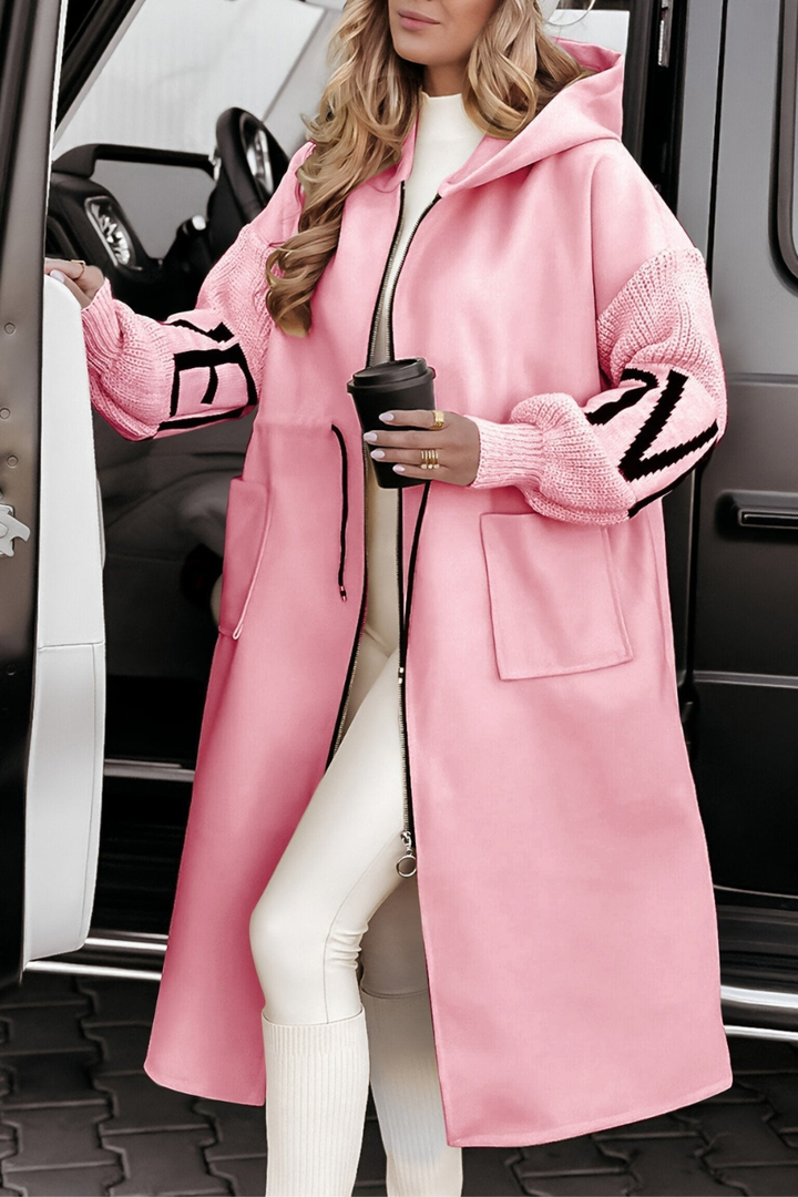 Ana Lúcia | Casaco Feminino com Mangas Tricotadas