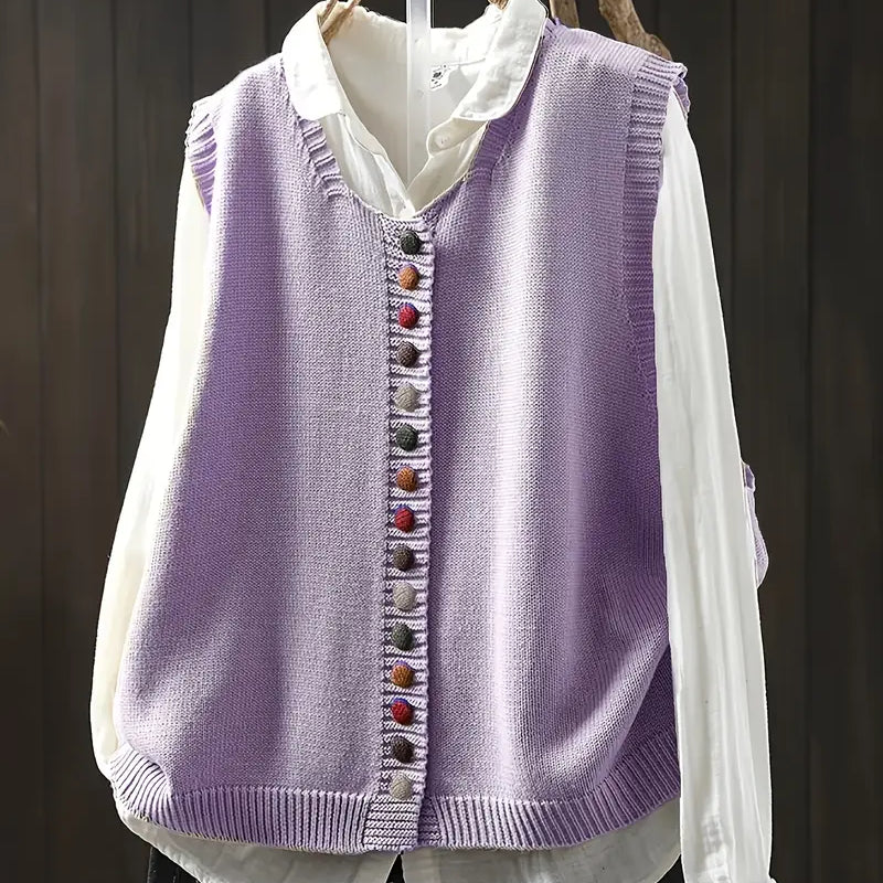 Maria Luísa | Colete Elegante em Malha