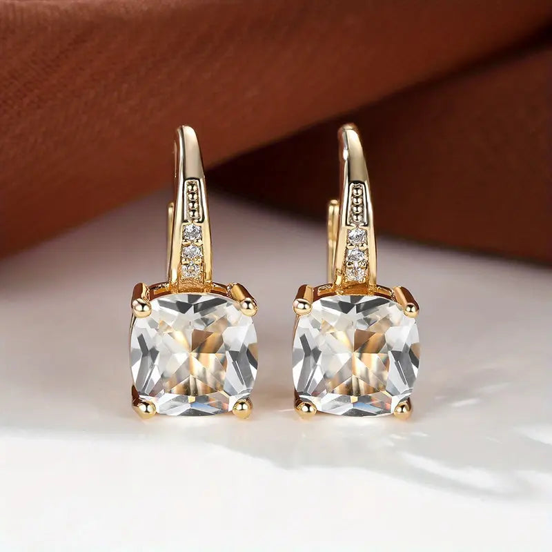 Pendentes de Zafiro Místico Dourado