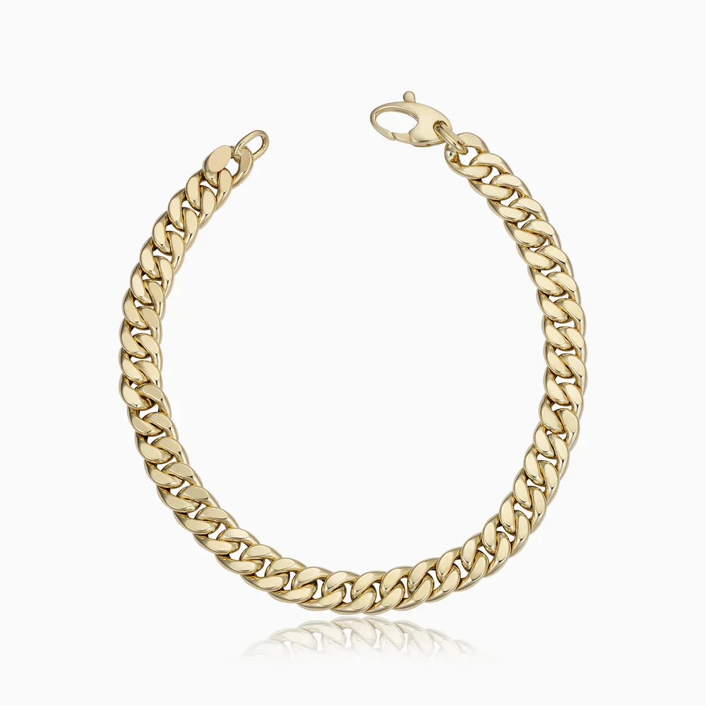 Pulseira cubana Estate | Ouro branco