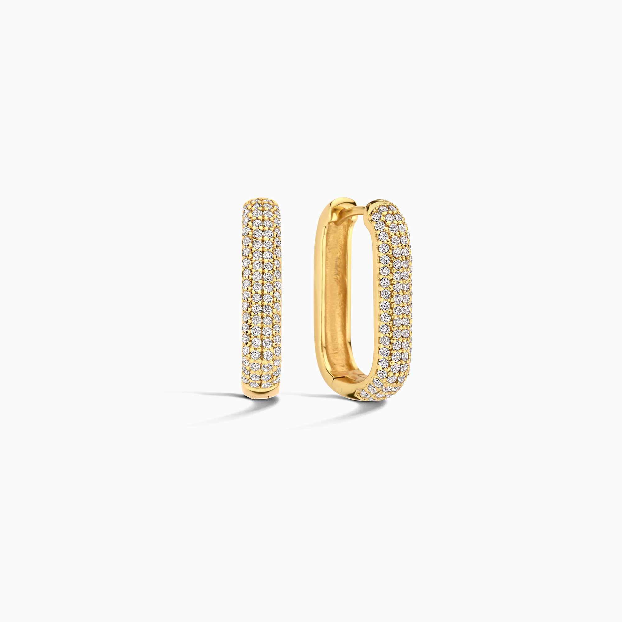 Aros Icon Pavé | Ouro Branco