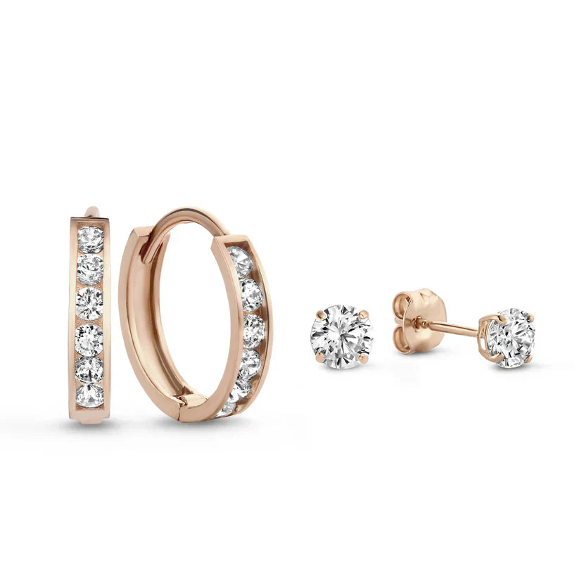Brincos Dara Brillane Stone | Ouro Branco