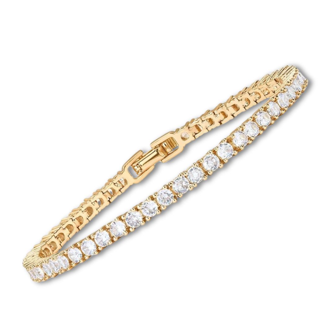 Pulseira de ténis de Moissanita | Ouro branco