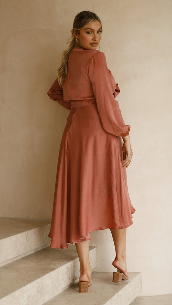 Ágata | Vestido midi de cetim