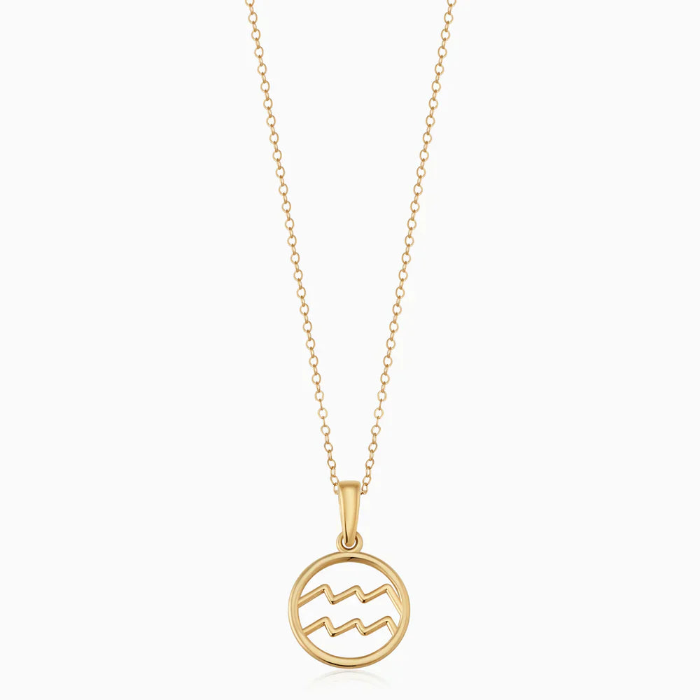 Colar com o signo do zodíaco | Ouro branco