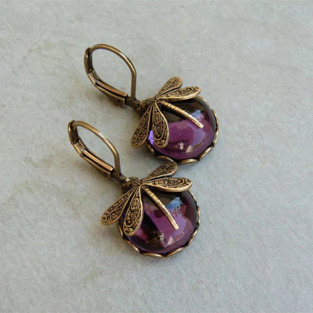Pendentes de Libélula de Ouro Antigo