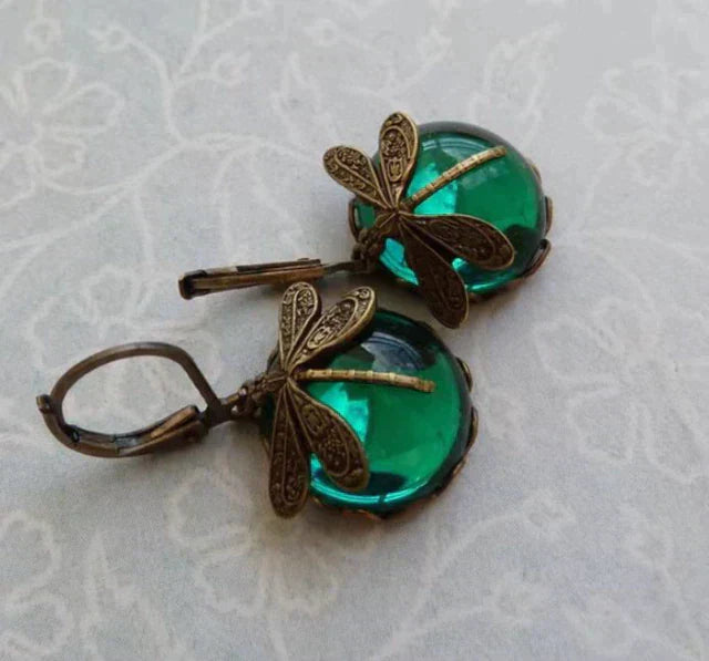 Pendentes de Libélula de Ouro Antigo