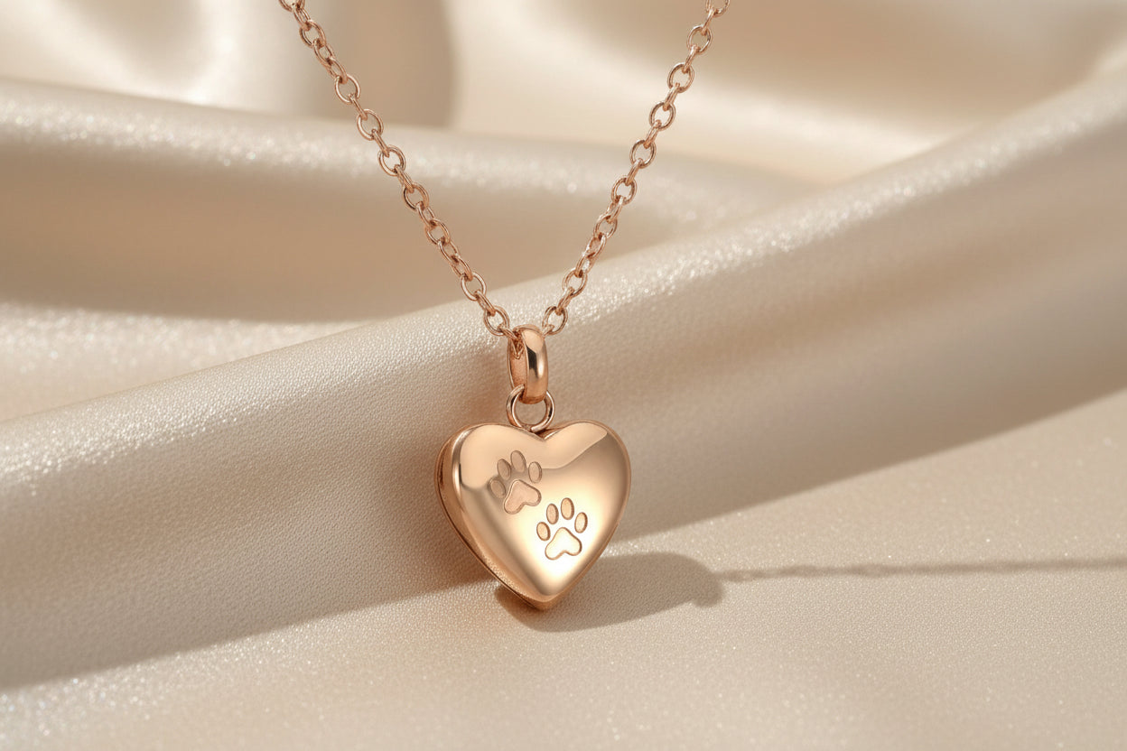 Colar com Urna Memorial para Animais de Estimação