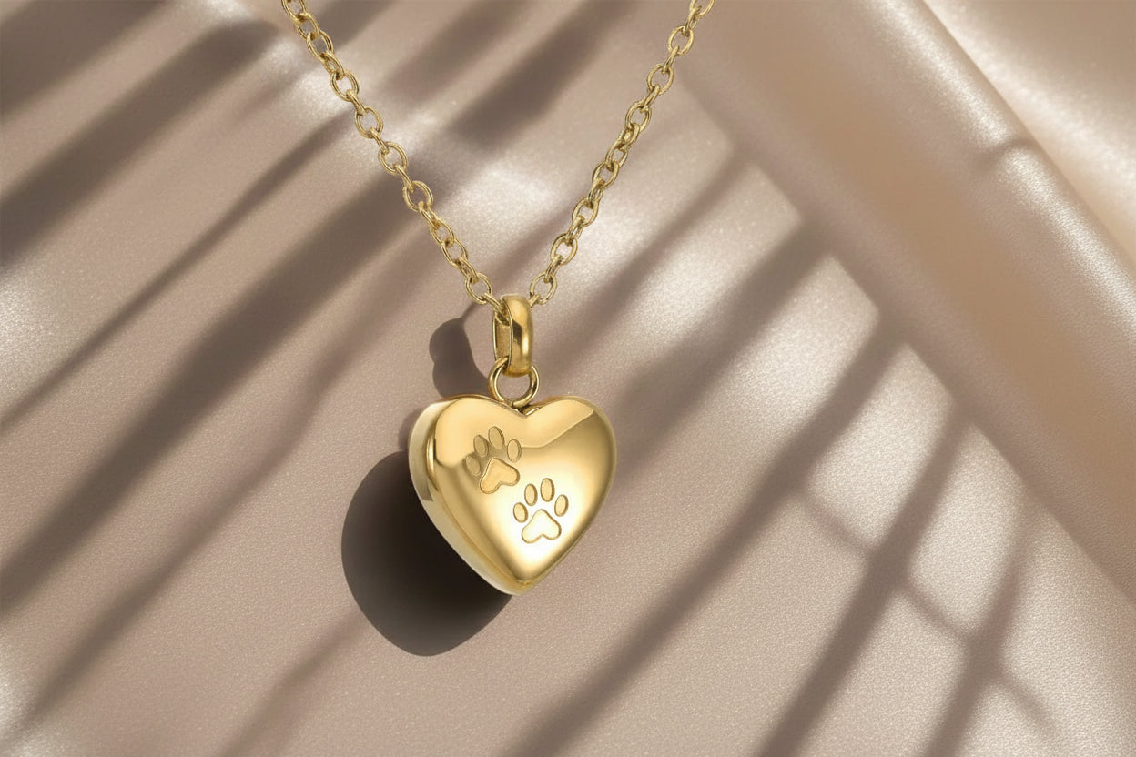 Colar com Urna Memorial para Animais de Estimação
