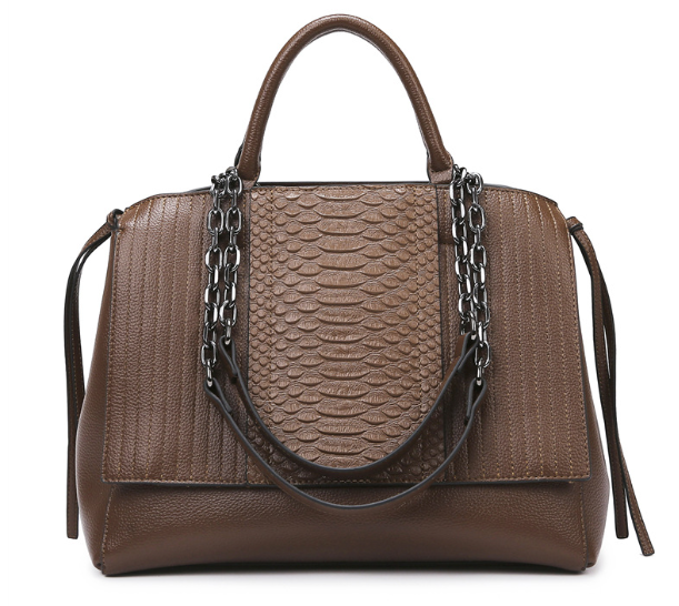 BOLSA DE TRABALHO EM COURO CROCO RAVEN