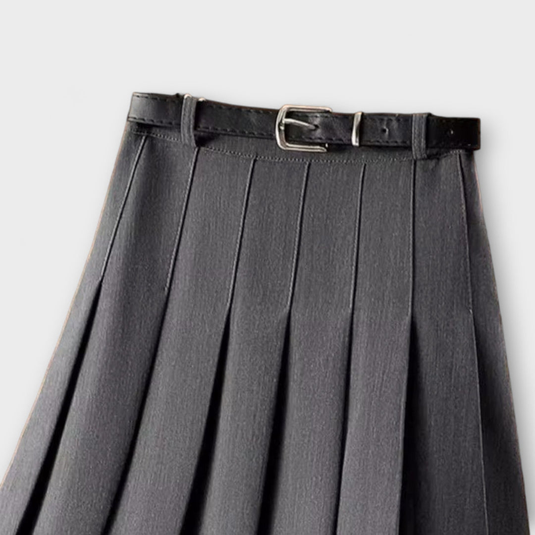 Stella – Saia plissada com cinto