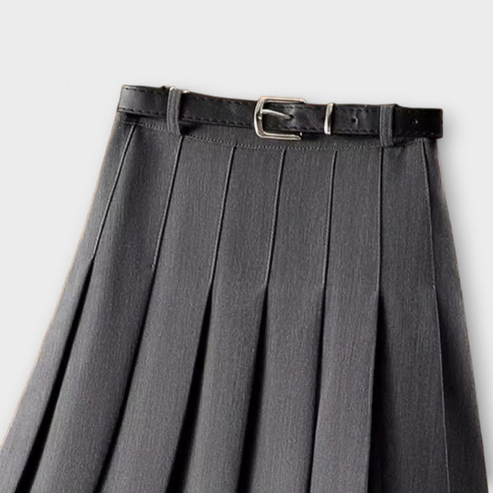 Stella – Saia plissada com cinto