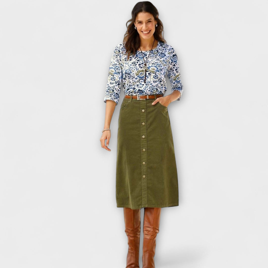 Cristina – Saia de veludo clássica