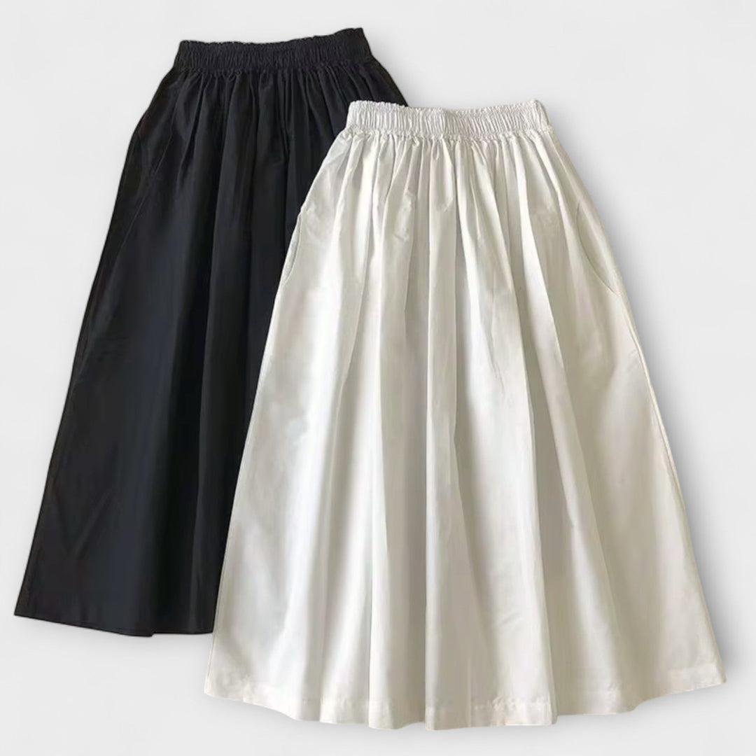 Serena – Saia A-Line com cintura alta