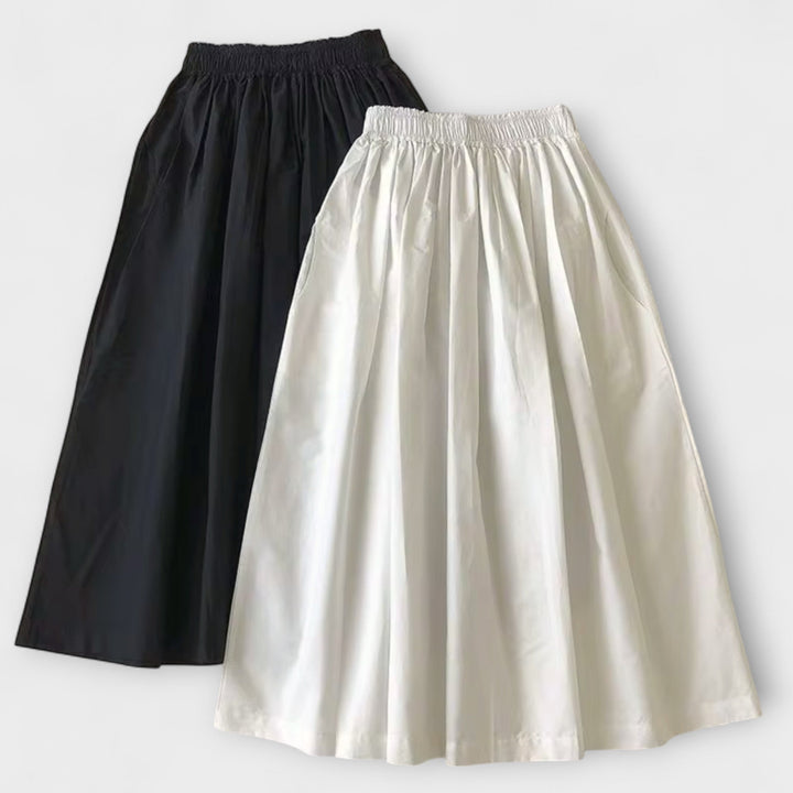 Serena – Saia A-Line com cintura alta