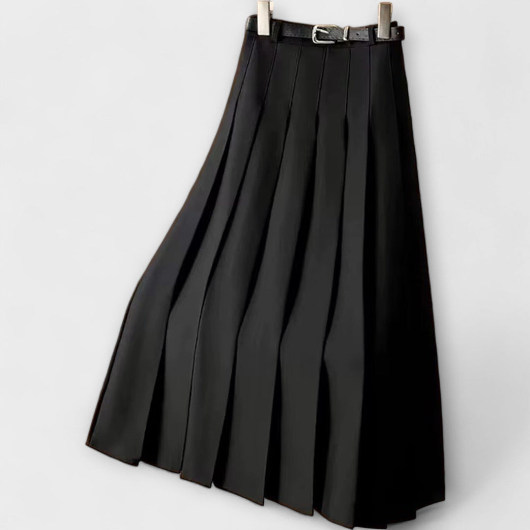 Stella – Saia plissada com cinto