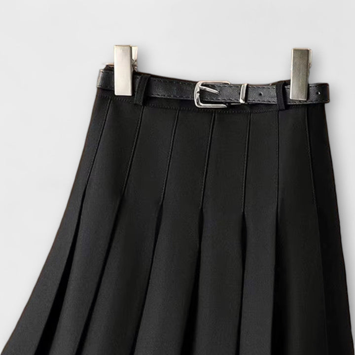 Stella – Saia plissada com cinto