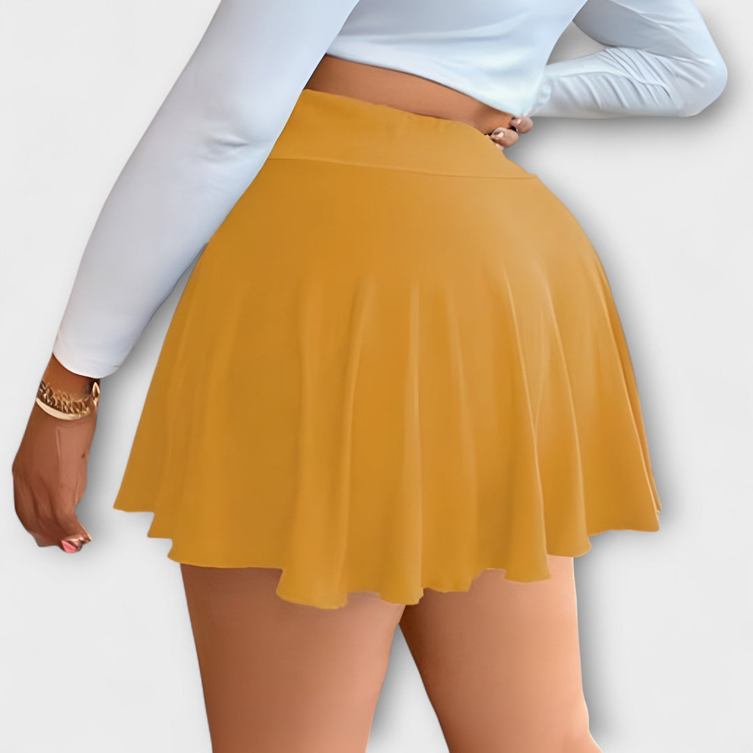Gloria – Saia A-line de cintura alta