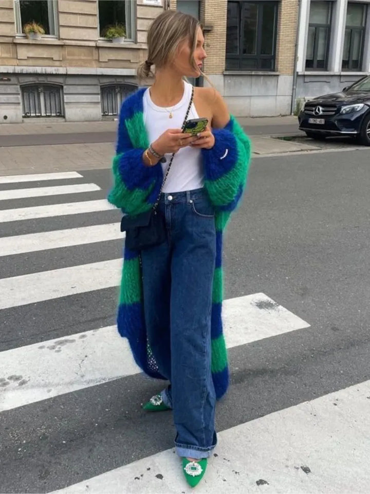 Stela | Casaco comprido de malha