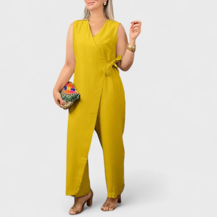 Inês | Elegante macacão com decote em V